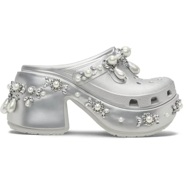 Crocs Siren Clog Simone Rocha Spiked Silver