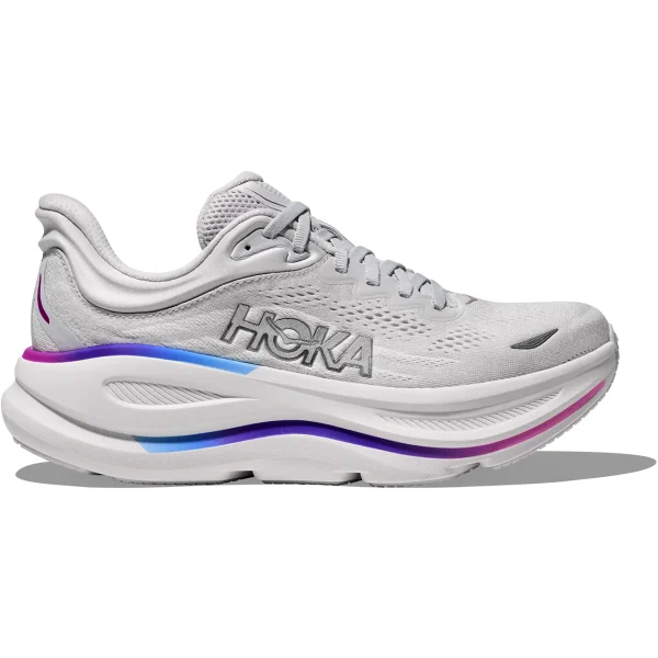 Hoka One One Bondi 9 Cosmic Grey White Mesh (Womens)