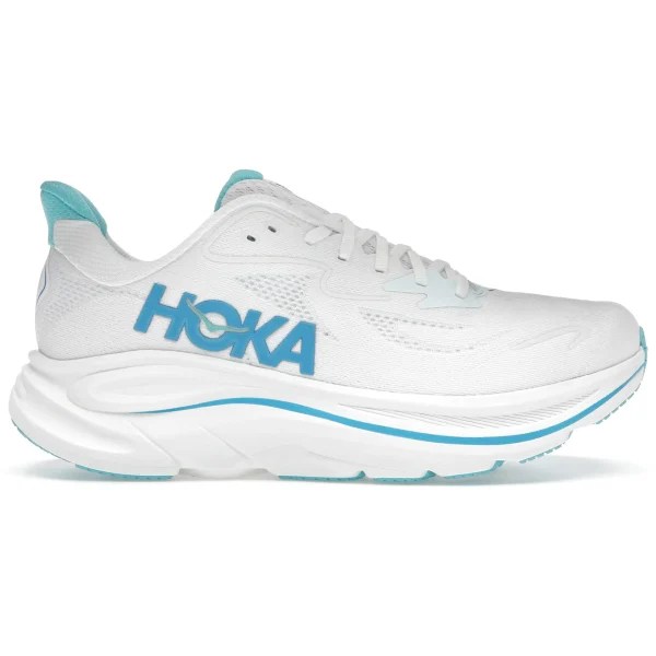 Hoka One One Clifton 10 White Skyward Blue
