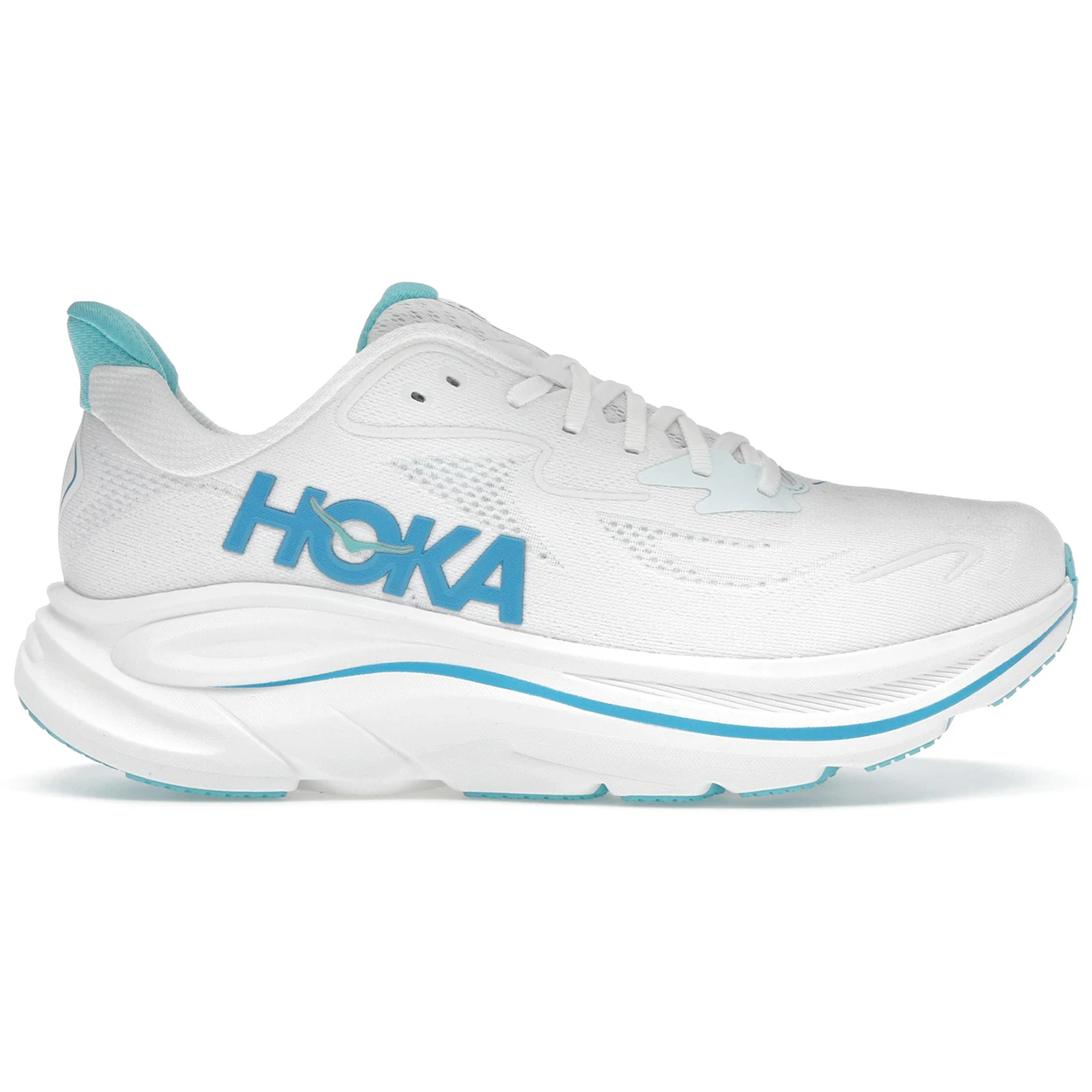Hoka One One Clifton 10 White Skyward Blue