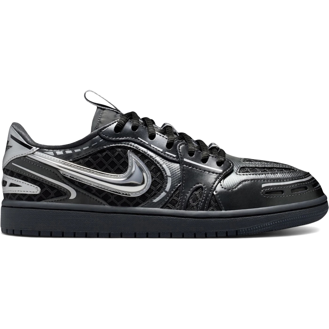 Jordan 1 Low Method of Make V3 Black Metallic Silver (Womens)