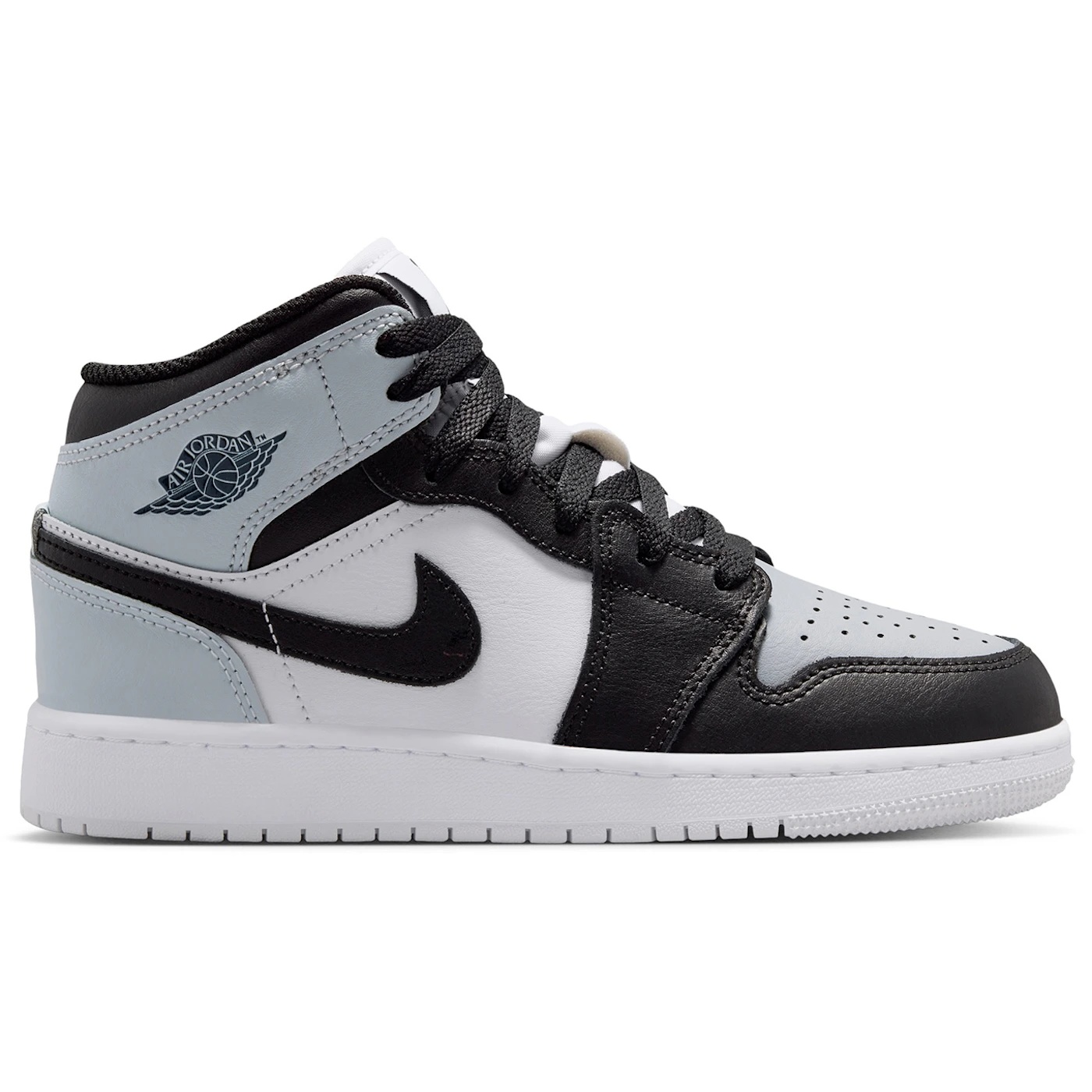 Jordan 1 Mid Black Aura Squadron Blue (GS) 1 Jordan 1 Mid Black Aura Squadron Blue (GS)