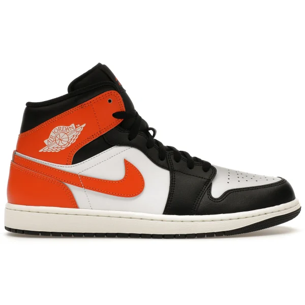 Jordan 1 Mid Black Toe Starfish
