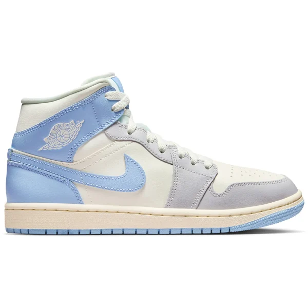 Jordan 1 Mid Psychic Blue Sail Coconut Milk (Womens)