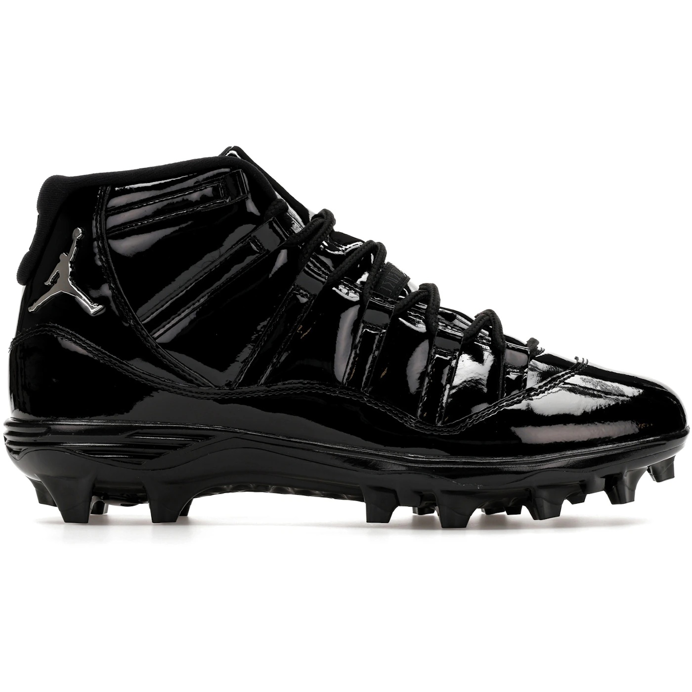 Jordan 11 Mid TD Cleat Patent Black