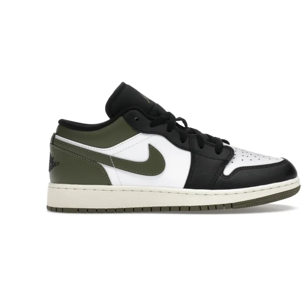 Jordan 1 Low Black Toe Medium Olive (GS)