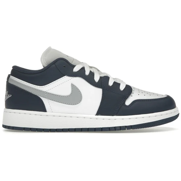 Jordan 1 Low Midnight Navy Wolf Grey (GS)