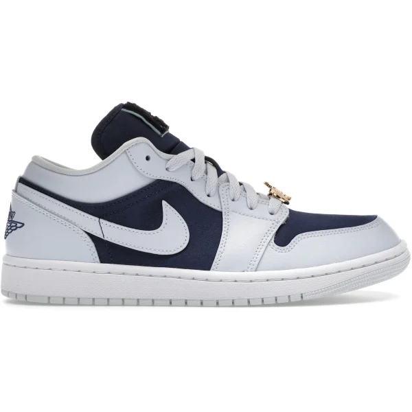 Jordan 1 Low SE Football Grey White Gym Red Midnight Navy (Women&rsquo;s)