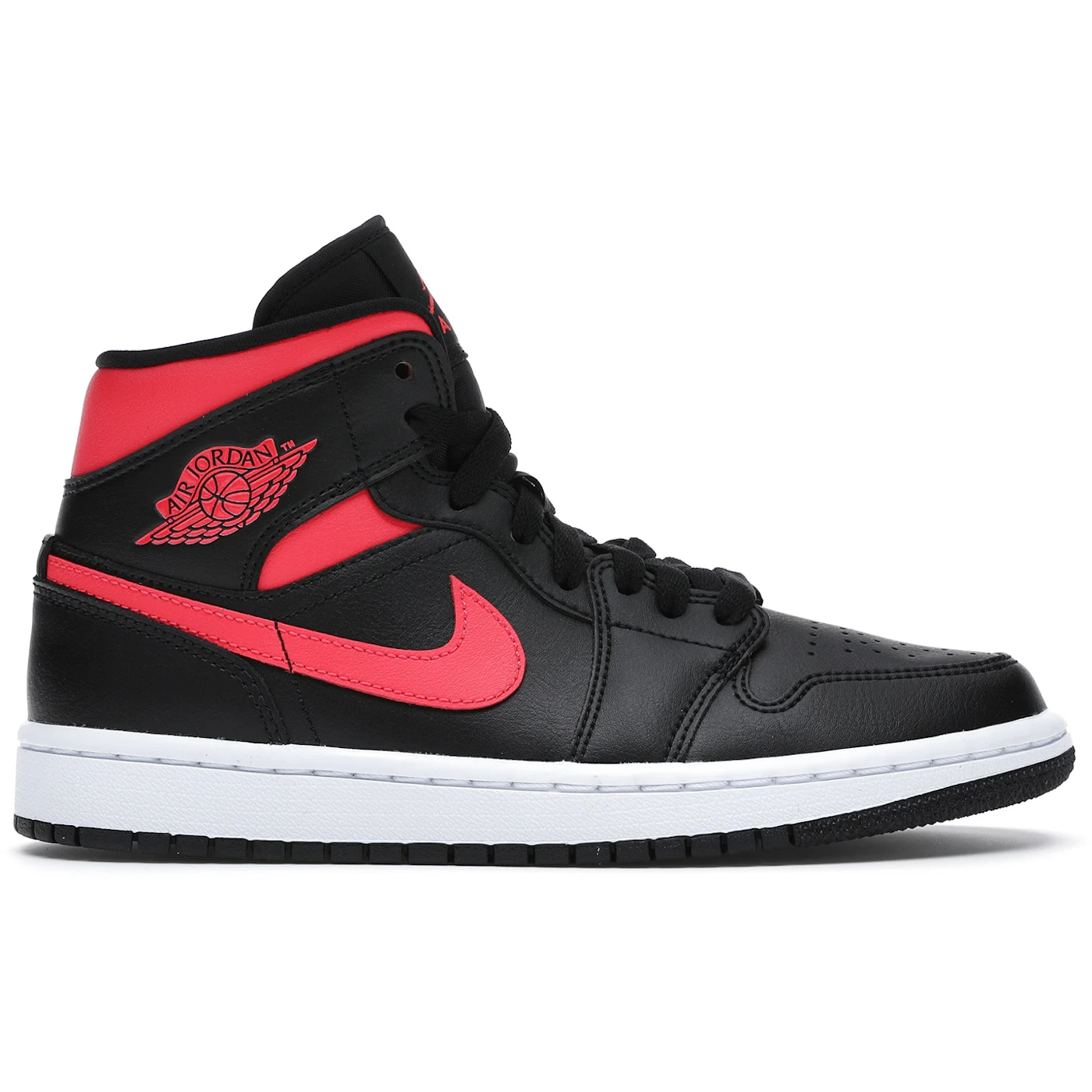 Jordan 1 Mid Black Siren Red (Women's) 2 Jordan 1 Mid Black Siren Red (Women's)