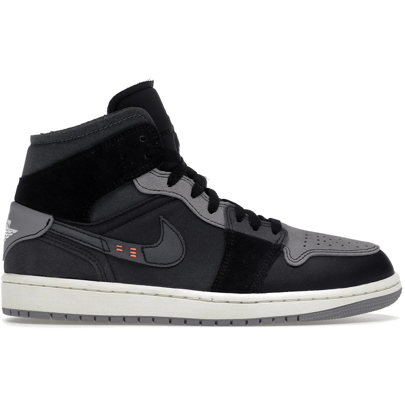 Jordan 1 Mid Craft Inside Out Black 3 Jordan 1 Mid Craft Inside Out Black