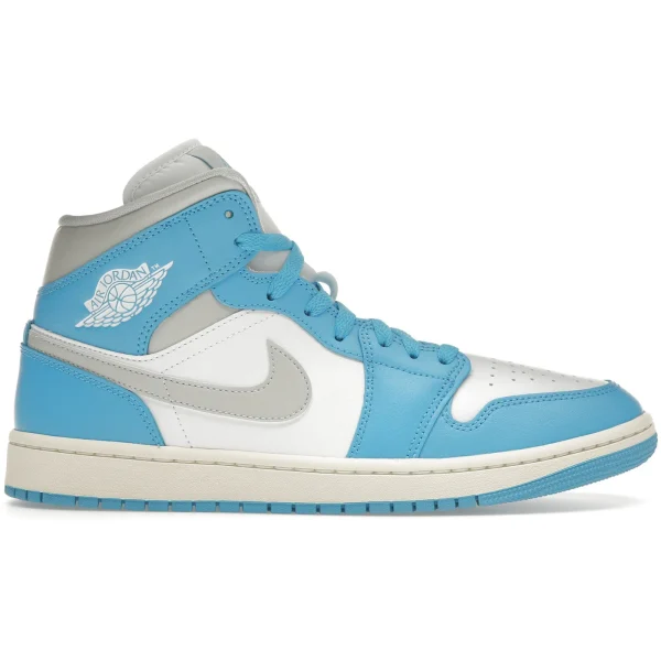 Jordan 1 Mid Dark Powder Blue White Sail Neutral Grey (Women’s)