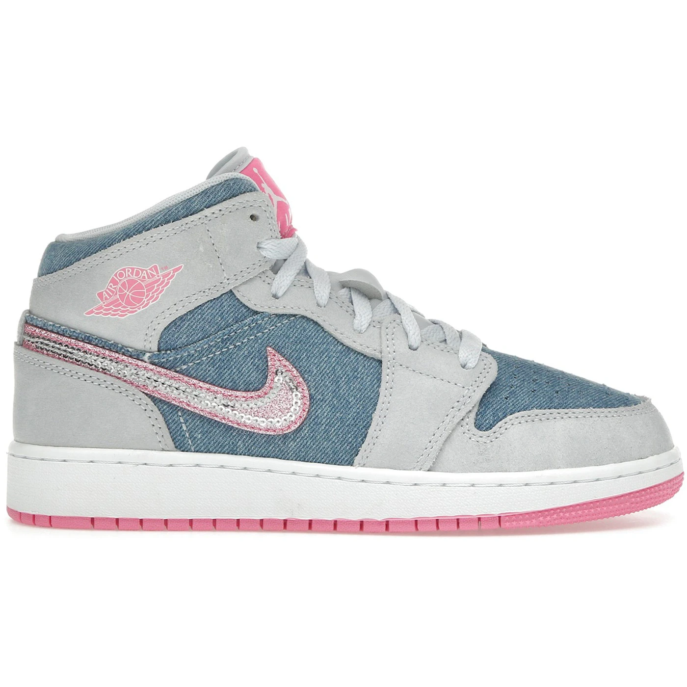 Jordan 1 Mid Denim Sequin (GS) 3 Jordan 1 Mid Denim Sequin (GS)