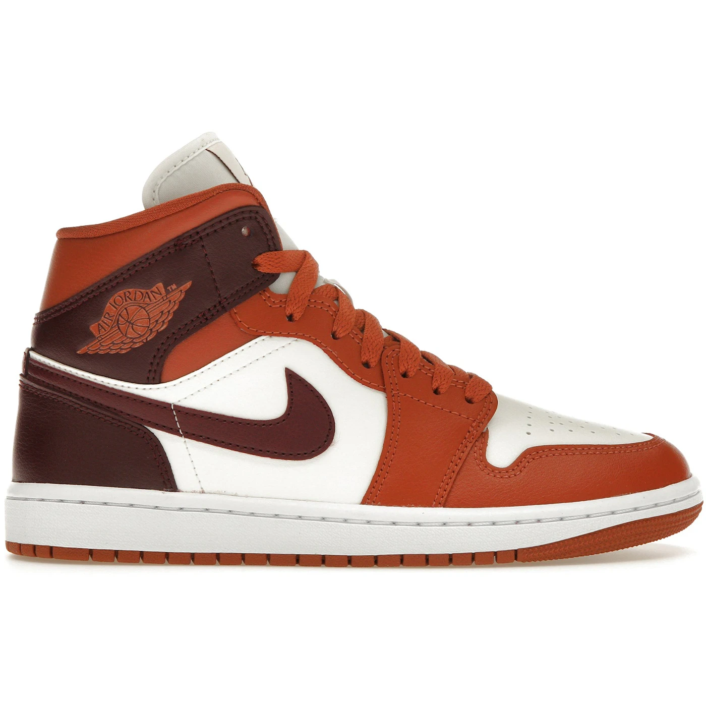 Jordan 1 Mid Dusty Peach Night Maroon (Women's)