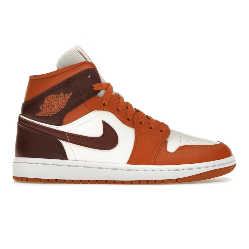 Jordan 1 Mid Dusty Peach Night Maroon (Women's)