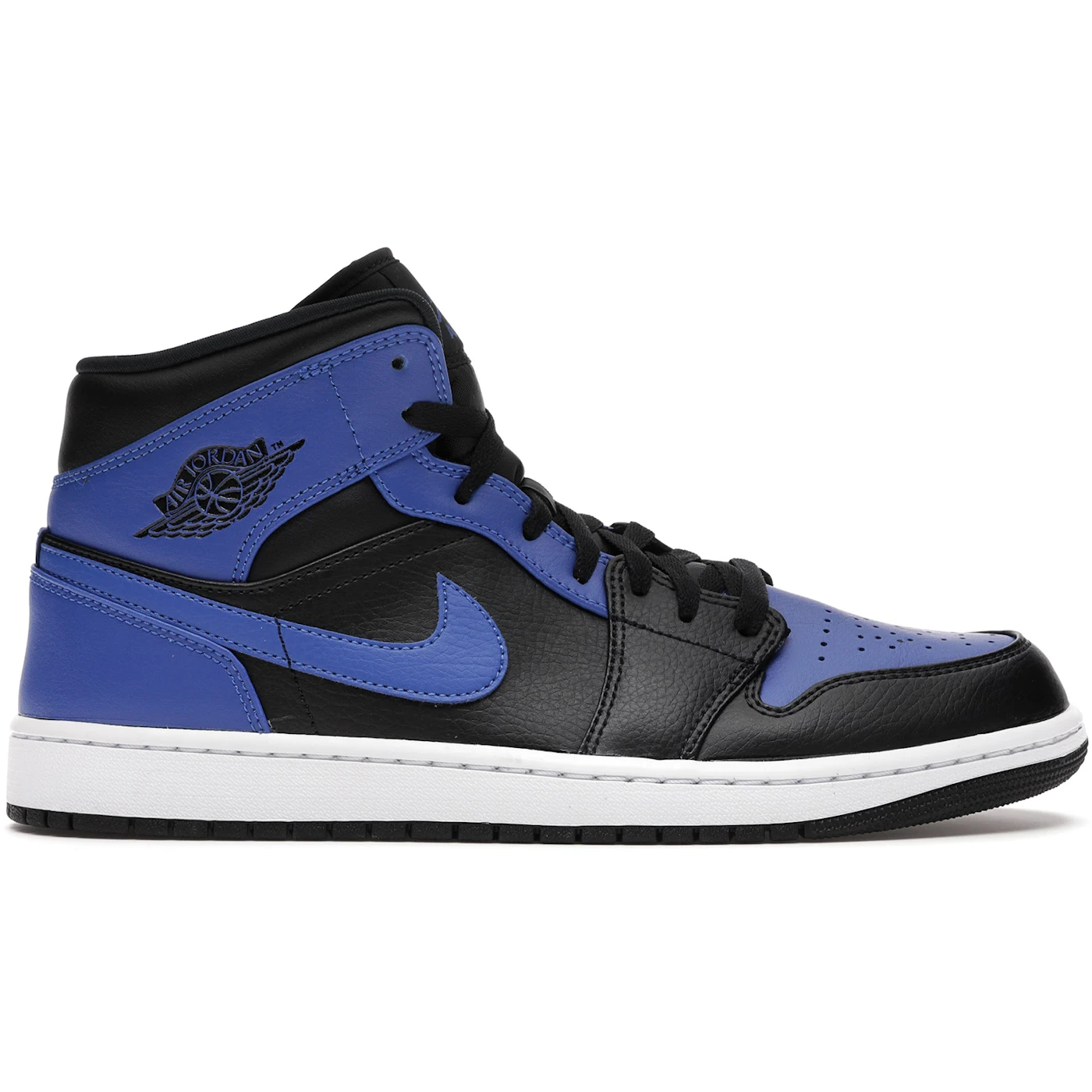 Jordan 1 Mid Hyper Royal Tumbled Leather 3 Jordan 1 Mid Hyper Royal Tumbled Leather