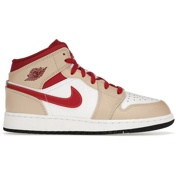 Jordan 1 Mid Light Curry Cardinal (GS)