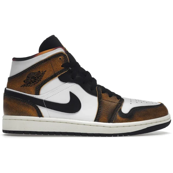 Jordan 1 Mid SE Orange Wear Away