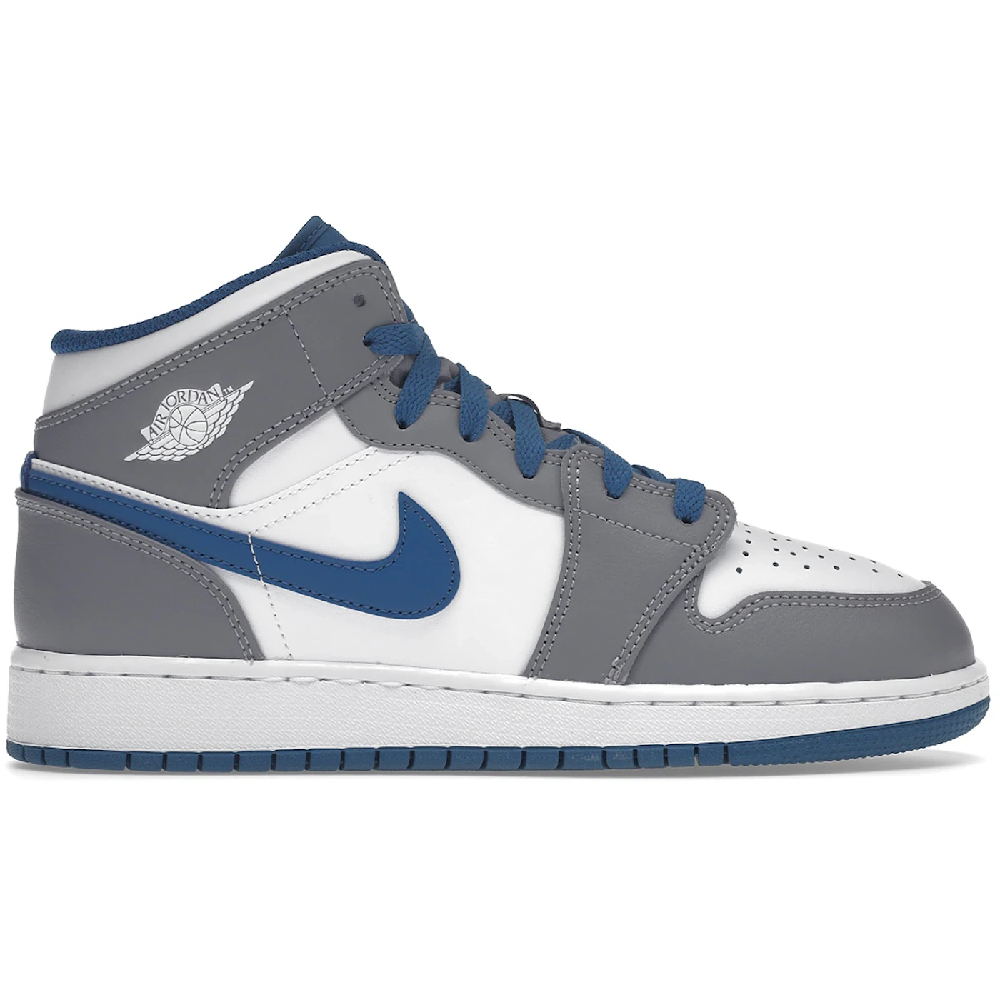 Jordan 1 Mid True Blue Cement (GS) 2 Jordan 1 Mid True Blue Cement (GS)