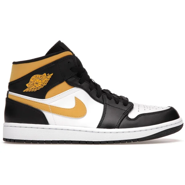 Jordan 1 Mid White Pollen Black