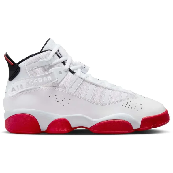 Jordan 6 Rings White University Red (GS)