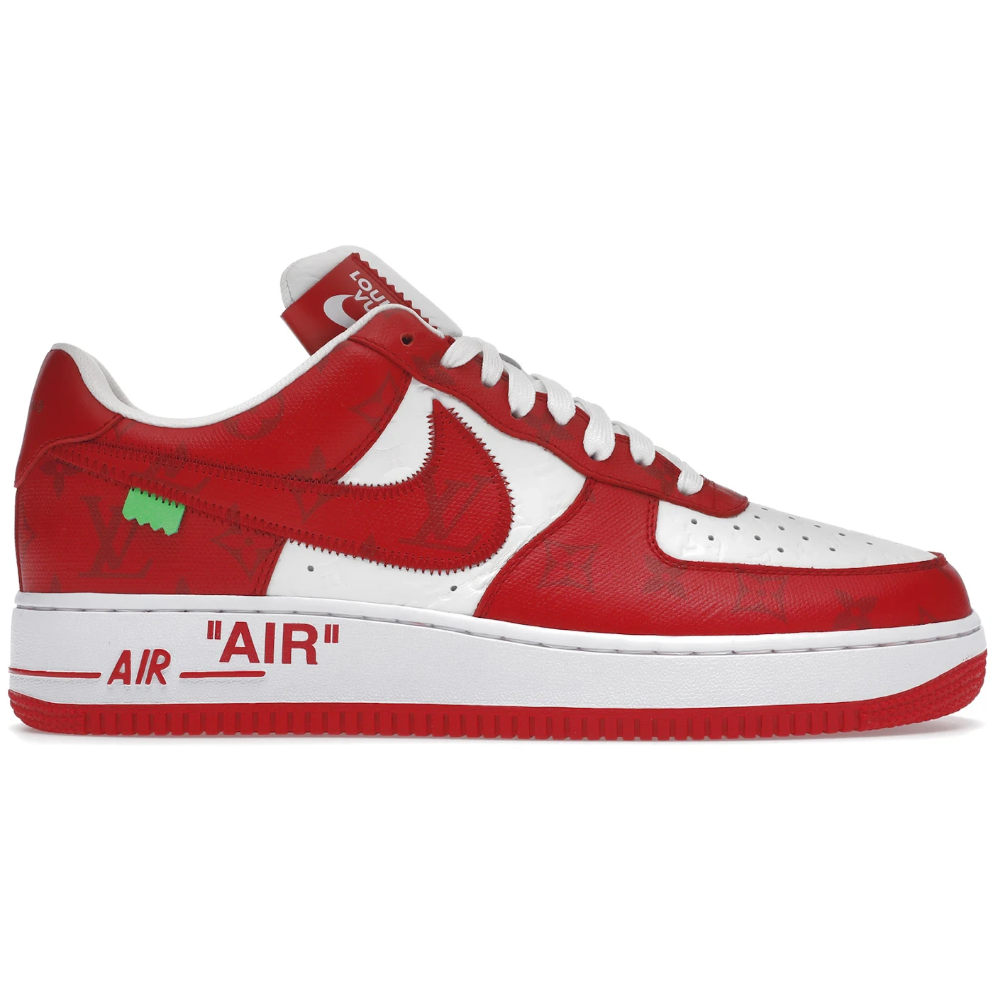 Louis Vuitton Nike Air Force 1 Low By Virgil Abloh White Red 3 Louis Vuitton Nike Air Force 1 Low By Virgil Abloh White Red