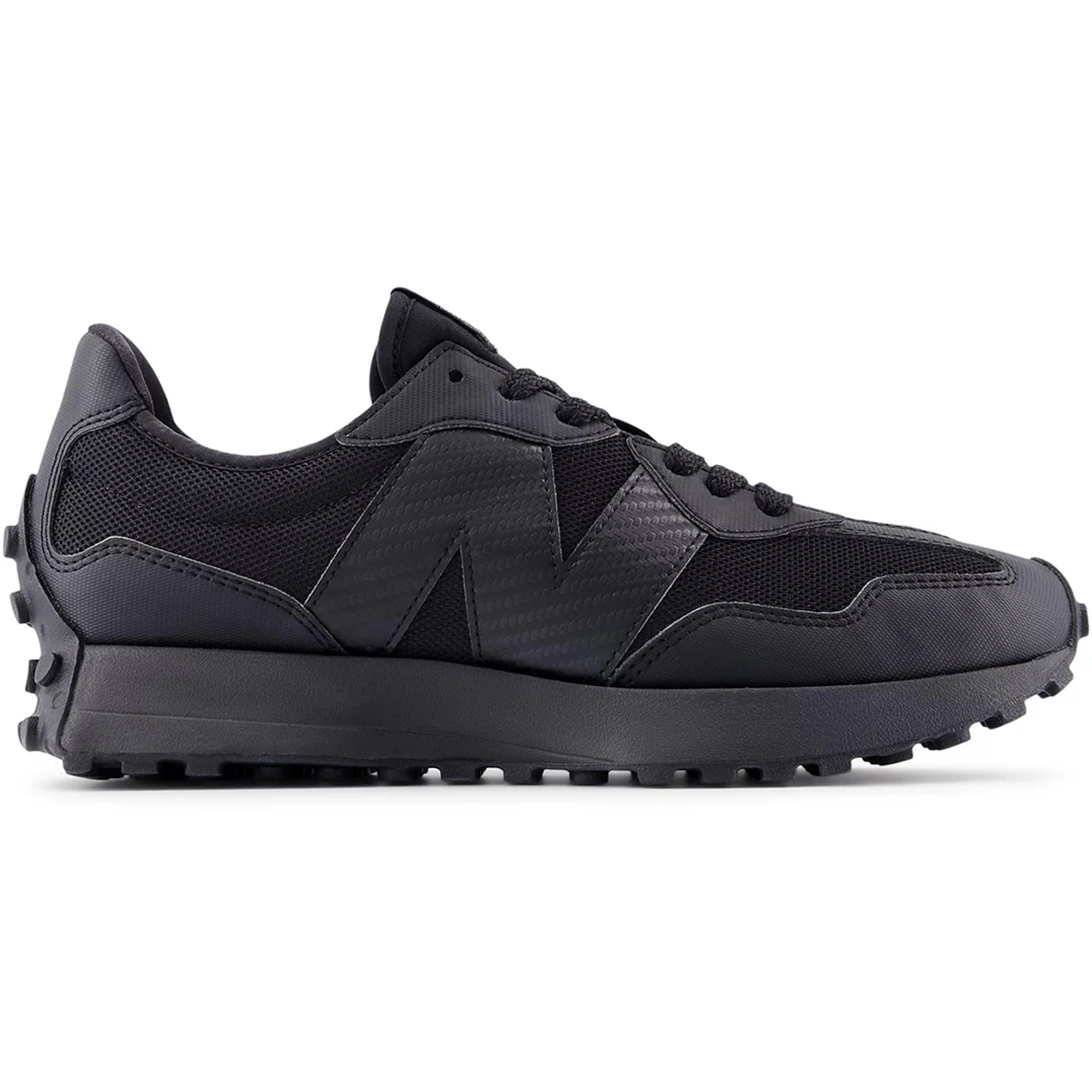 New Balance 327 Black Carbon Fiber Logo 4