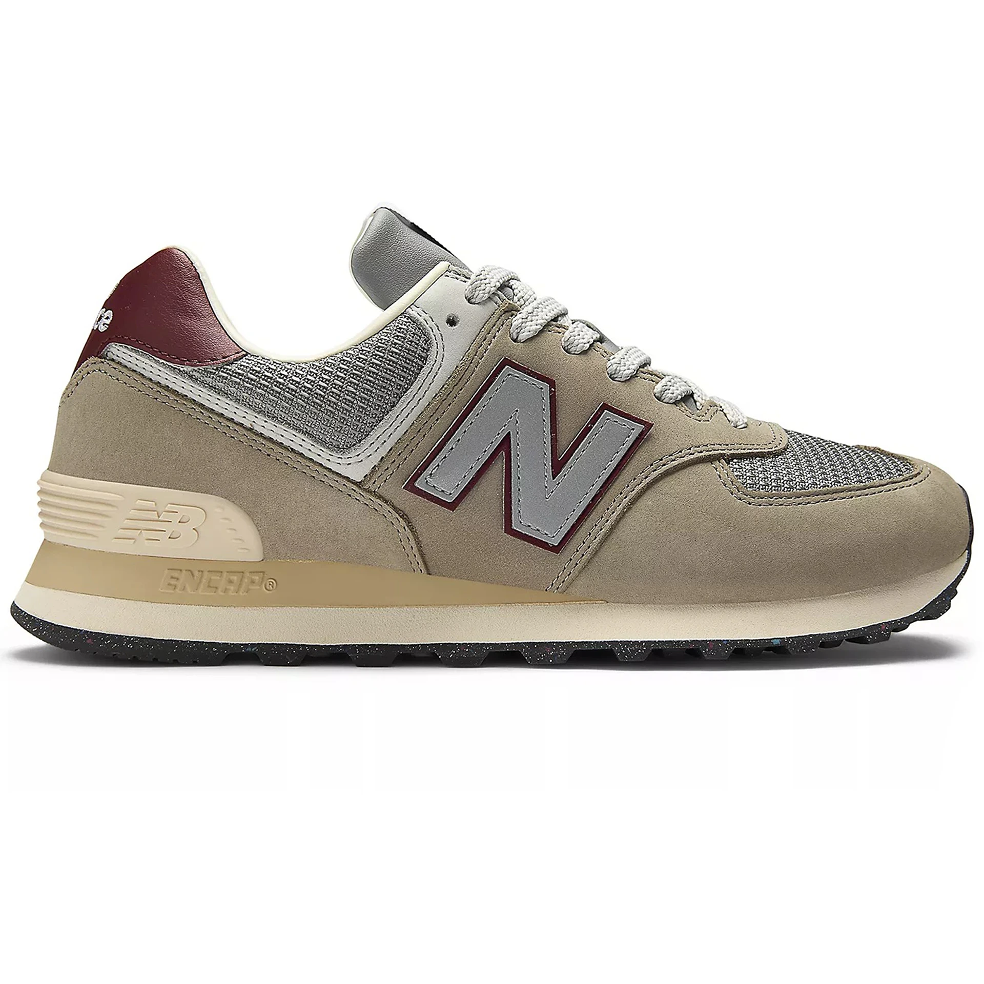 New Balance 574 Arid Stone Monarch Burgundy