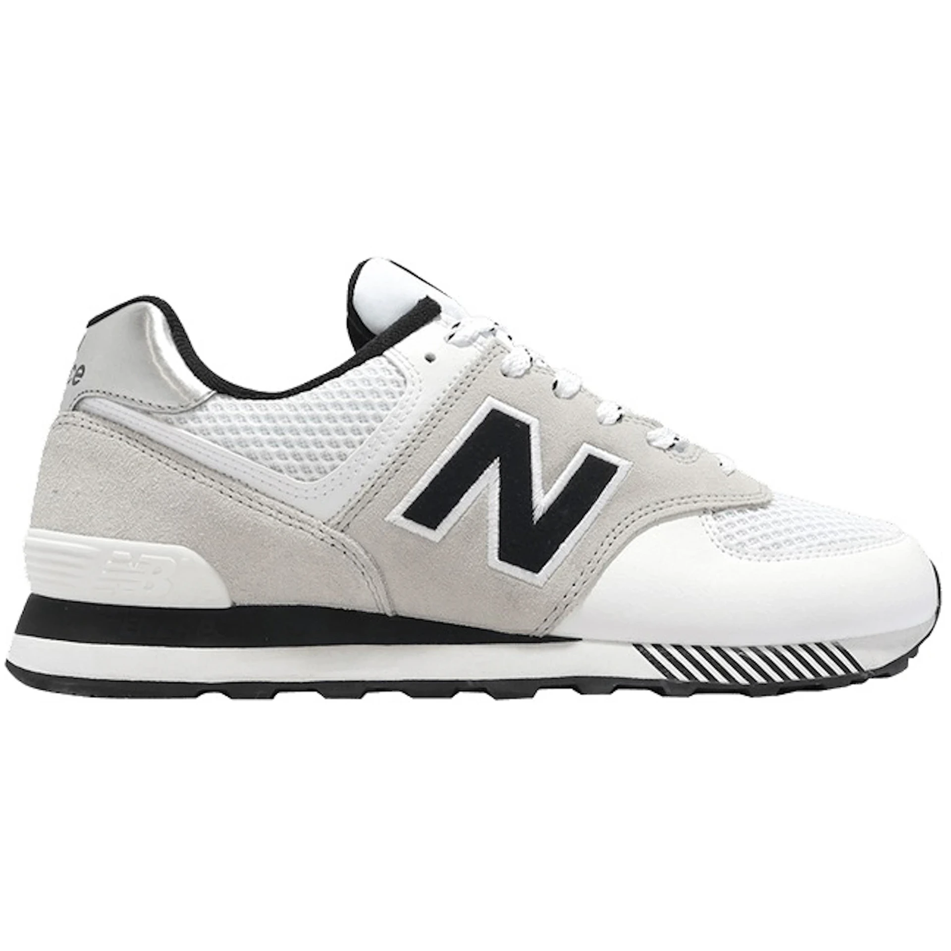 New Balance 574 White Black Grey