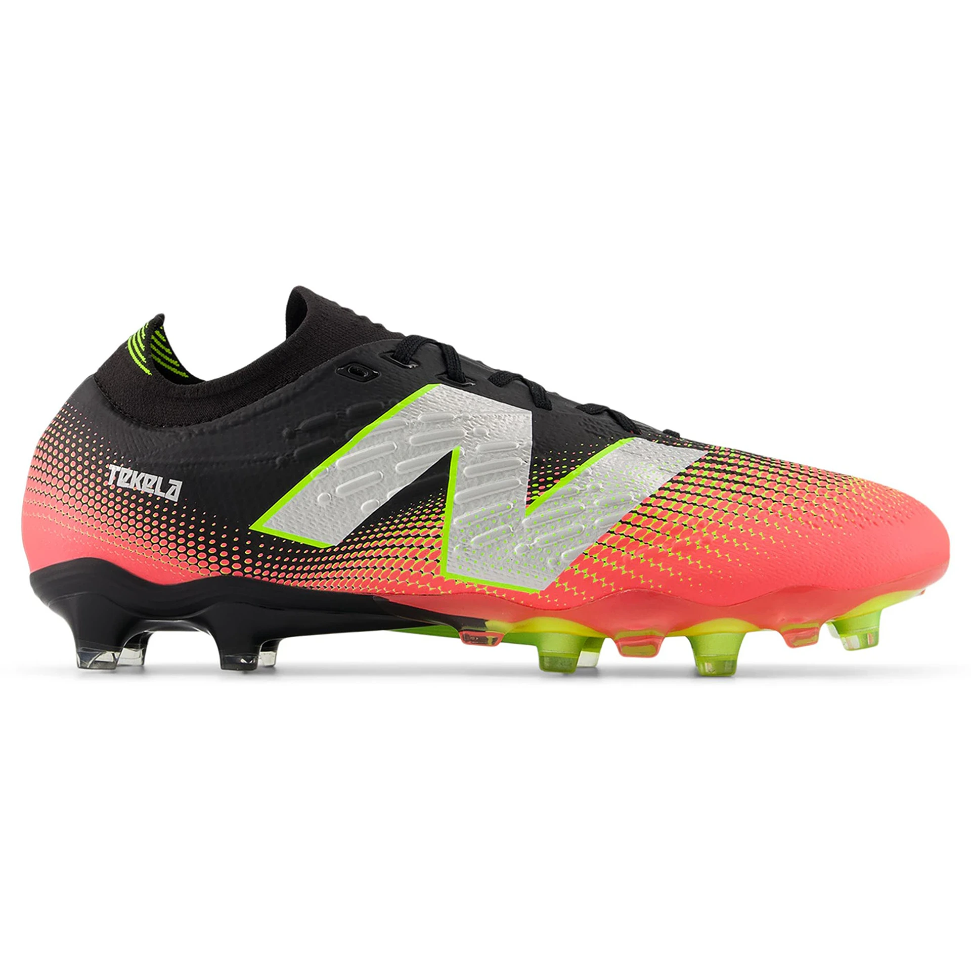 New Balance Tekela Pro Low Laced FG v4 Black Neo Flame Clementine