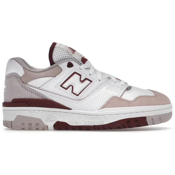 New Balance 550 White Scarlet (Women&rsquo;s)