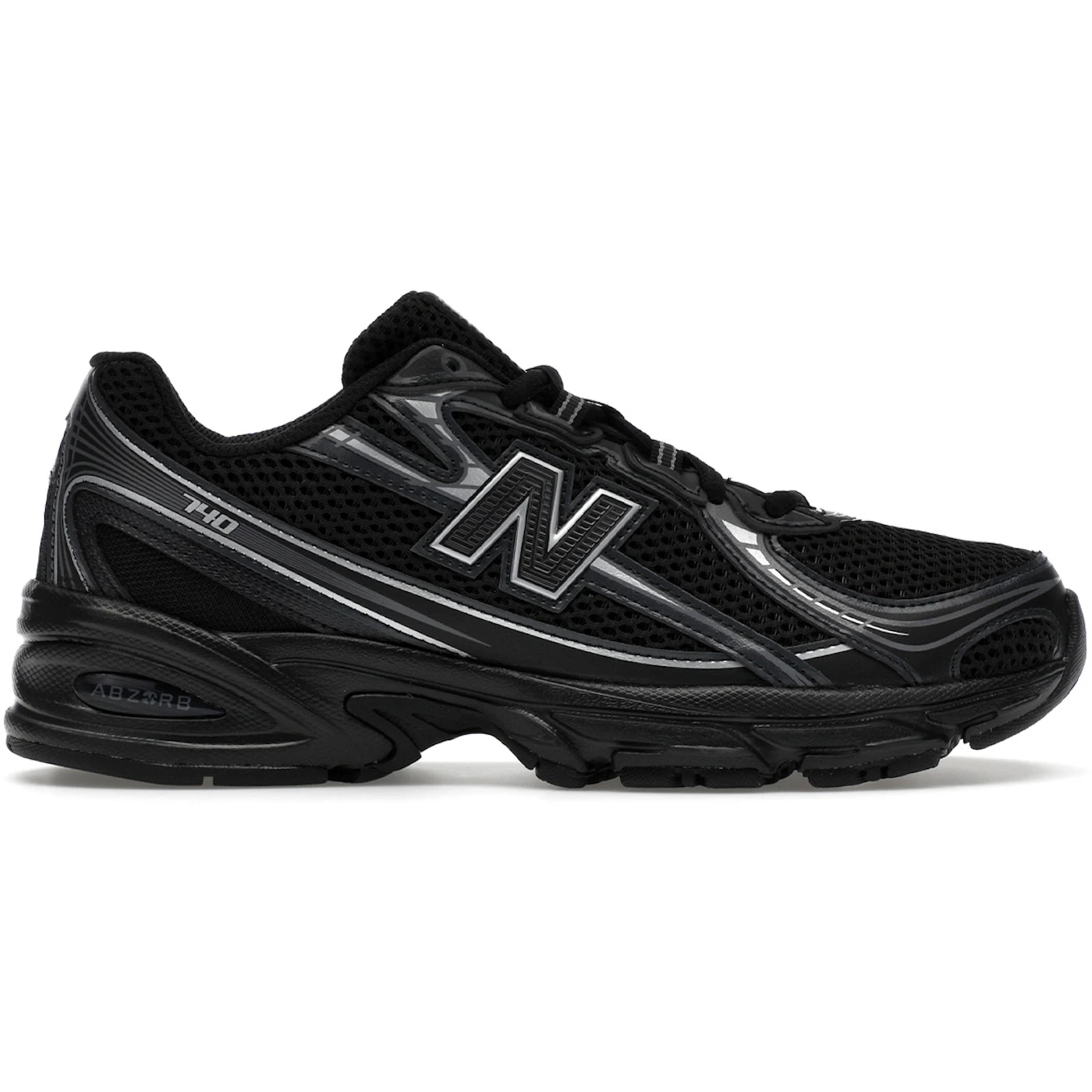 New Balance 740 Black Silver Metallic (GS) 2 New Balance 740 Black Silver Metallic (GS)