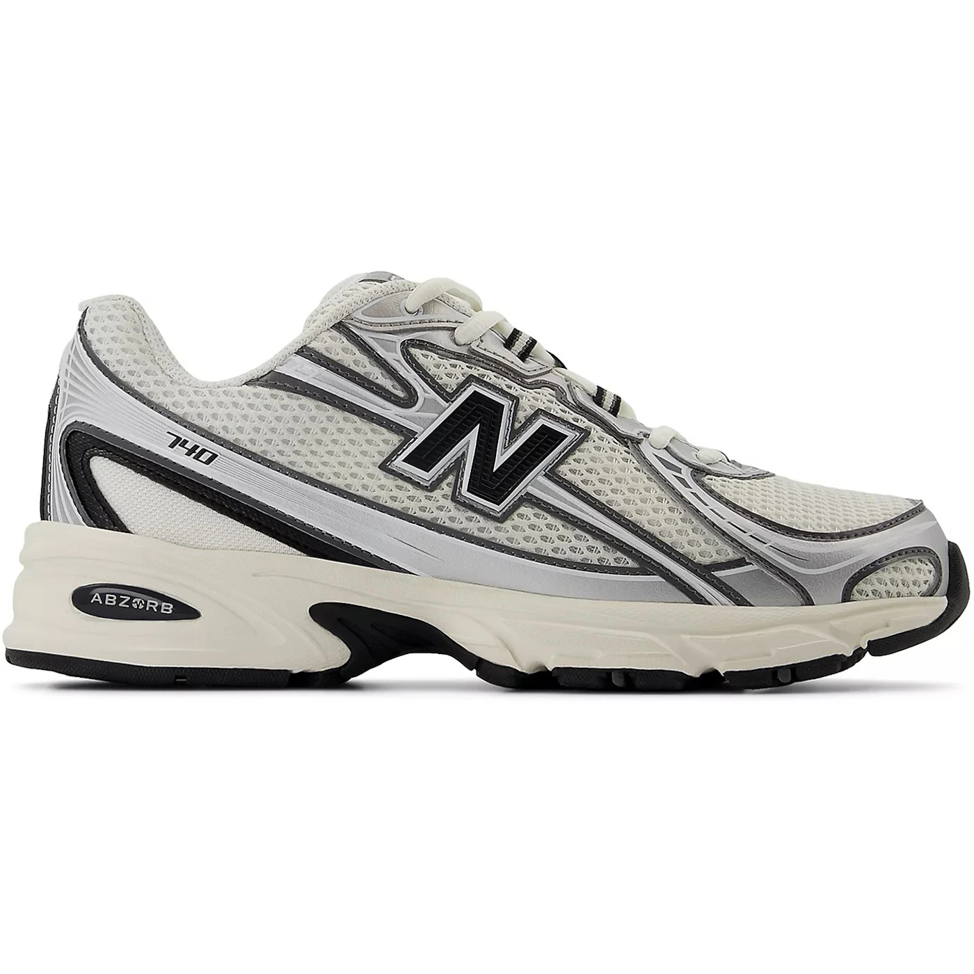 New Balance 740 Sea Salt Black Silver Metallic 1 4