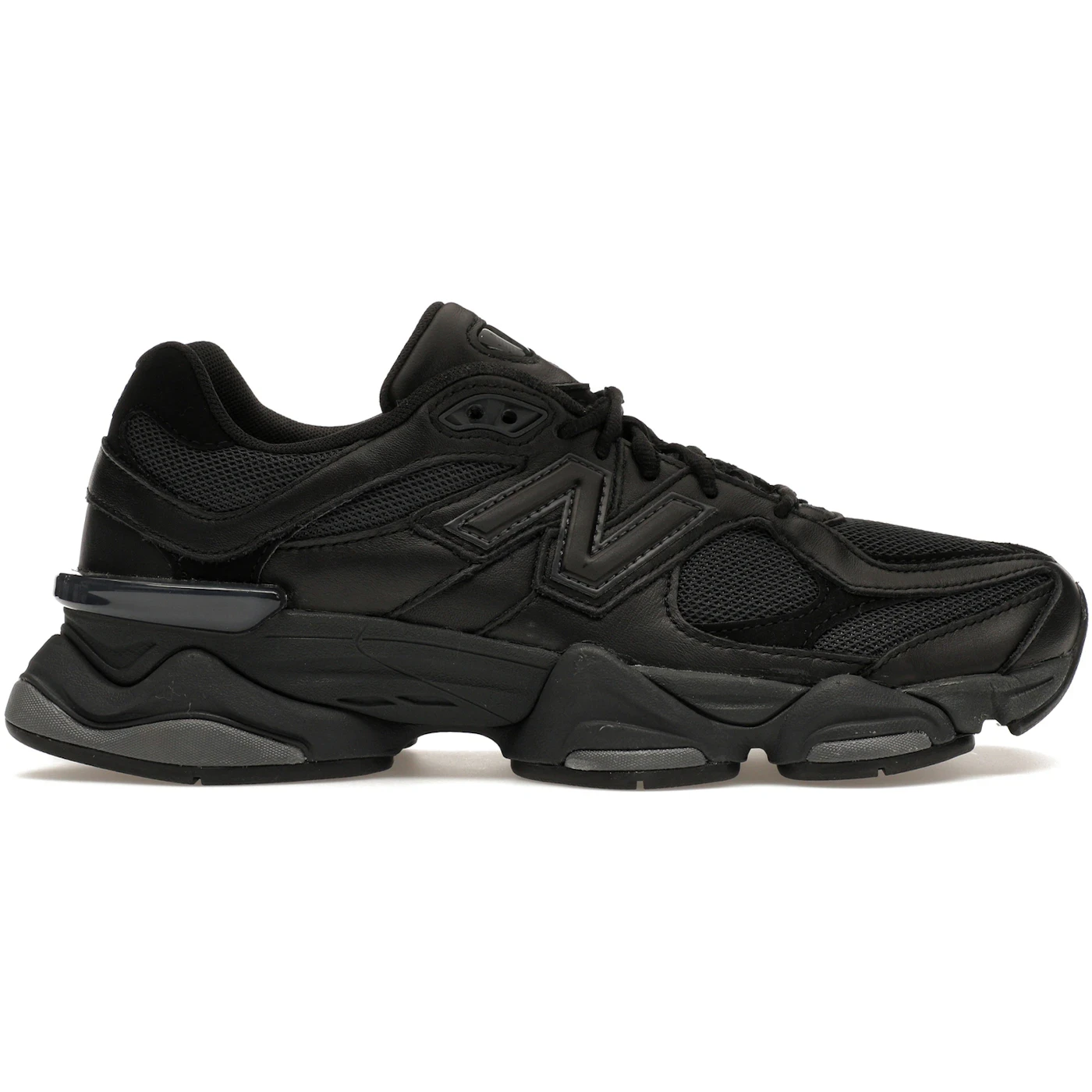 New Balance 9060 Triple Black Leather 1 New Balance 9060 Triple Black Leather