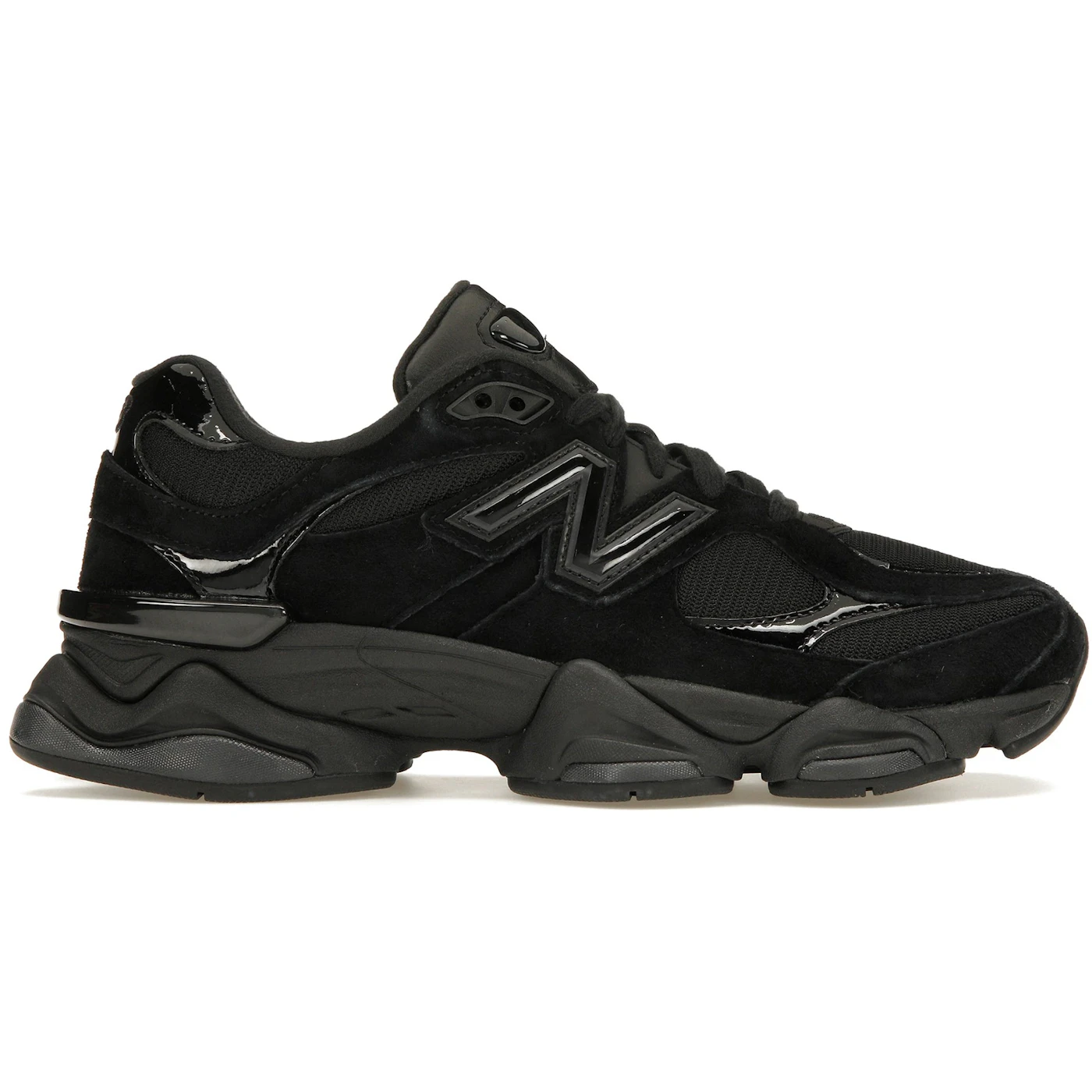 New Balance 9060 Triple Black Patent 1 New Balance 9060 Triple Black Patent
