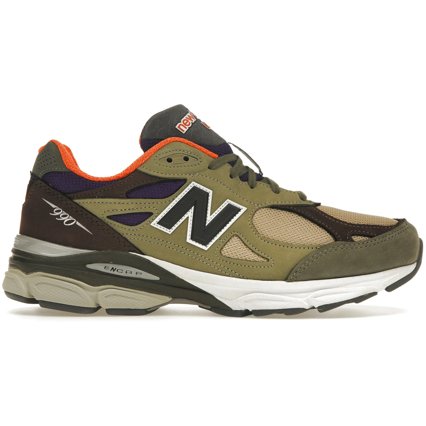 New Balance 990v3 MiUSA Teddy Santis Khaki Orange 2 New Balance 990v3 MiUSA Teddy Santis Khaki Orange