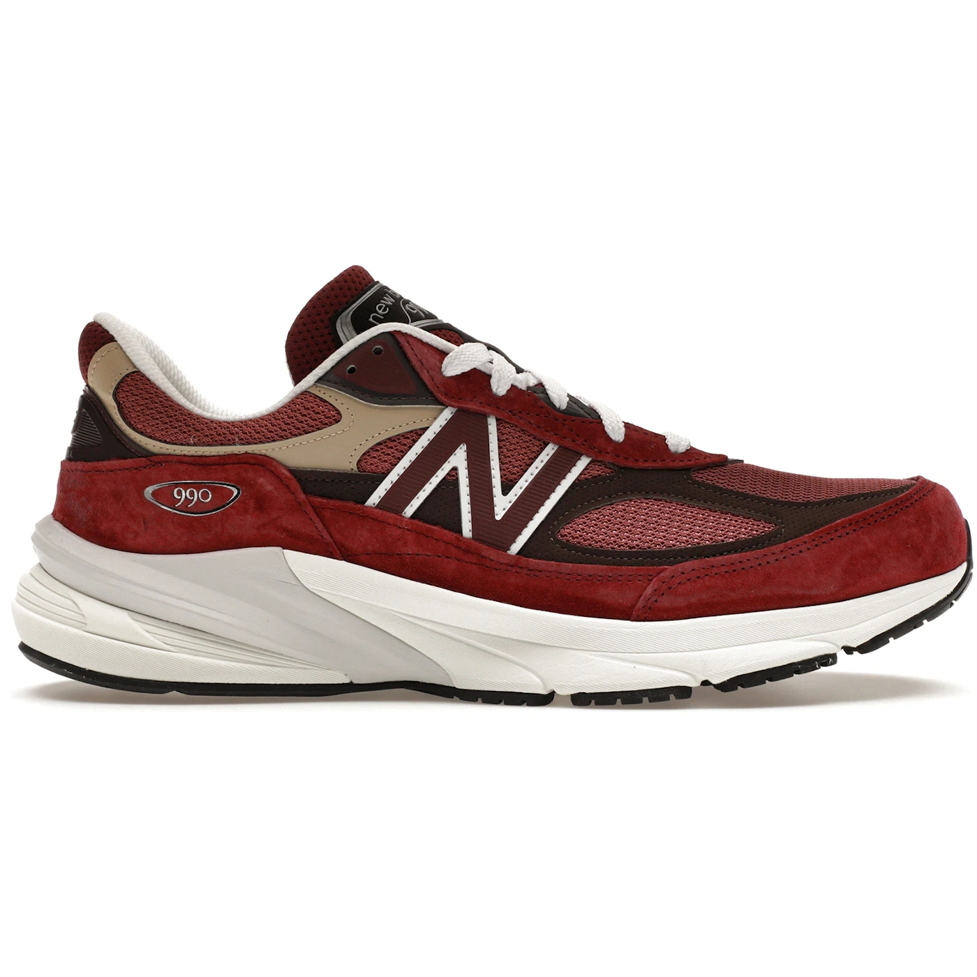 New Balance 990v6 MiUSA Teddy Santis Burgundy Tan
