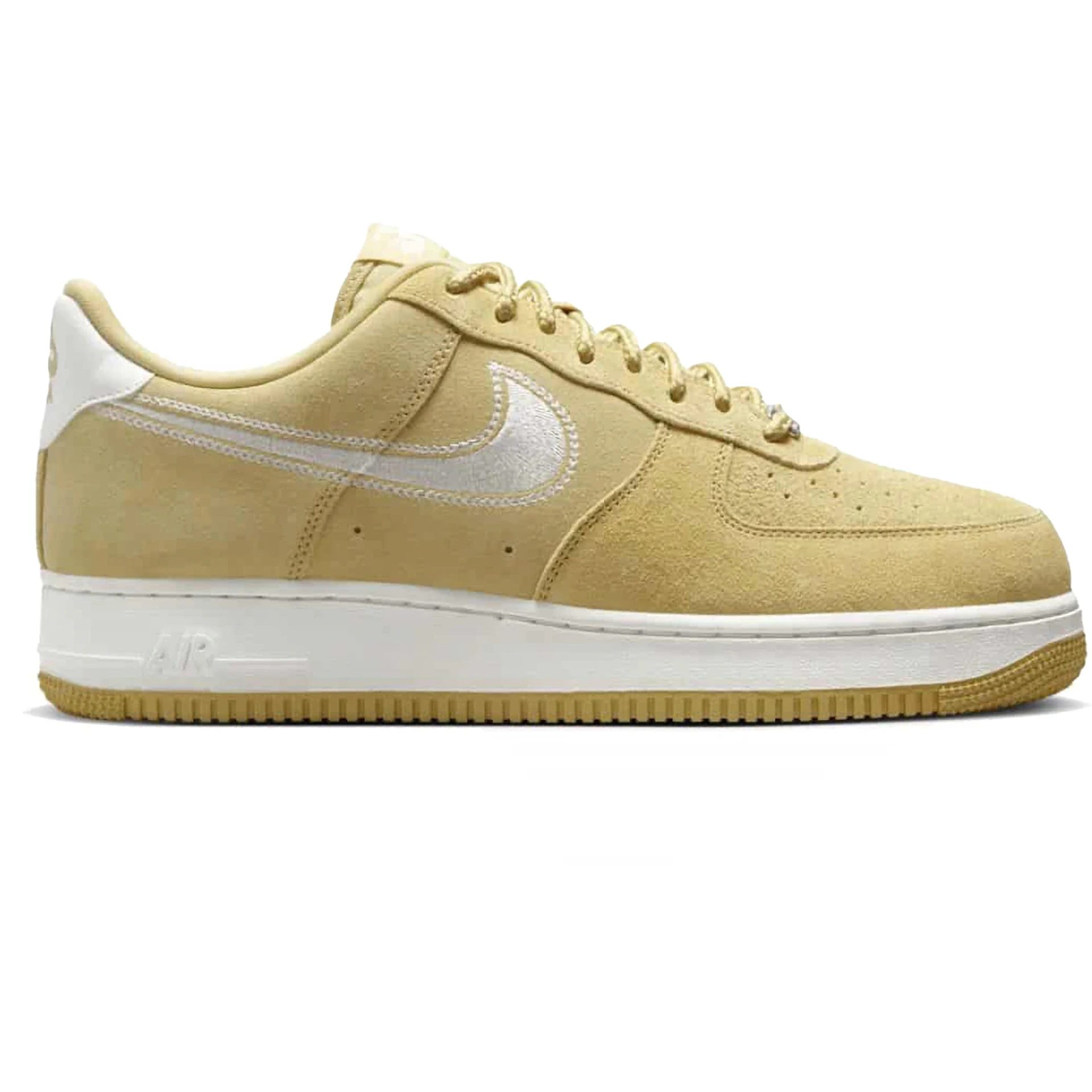 Nike Air Force 1 Low 07 LV8 Buff Gold Sail Embroidered Swoosh 1 Nike Air Force 1 Low 07 LV8 Buff Gold Sail Embroidered Swoosh