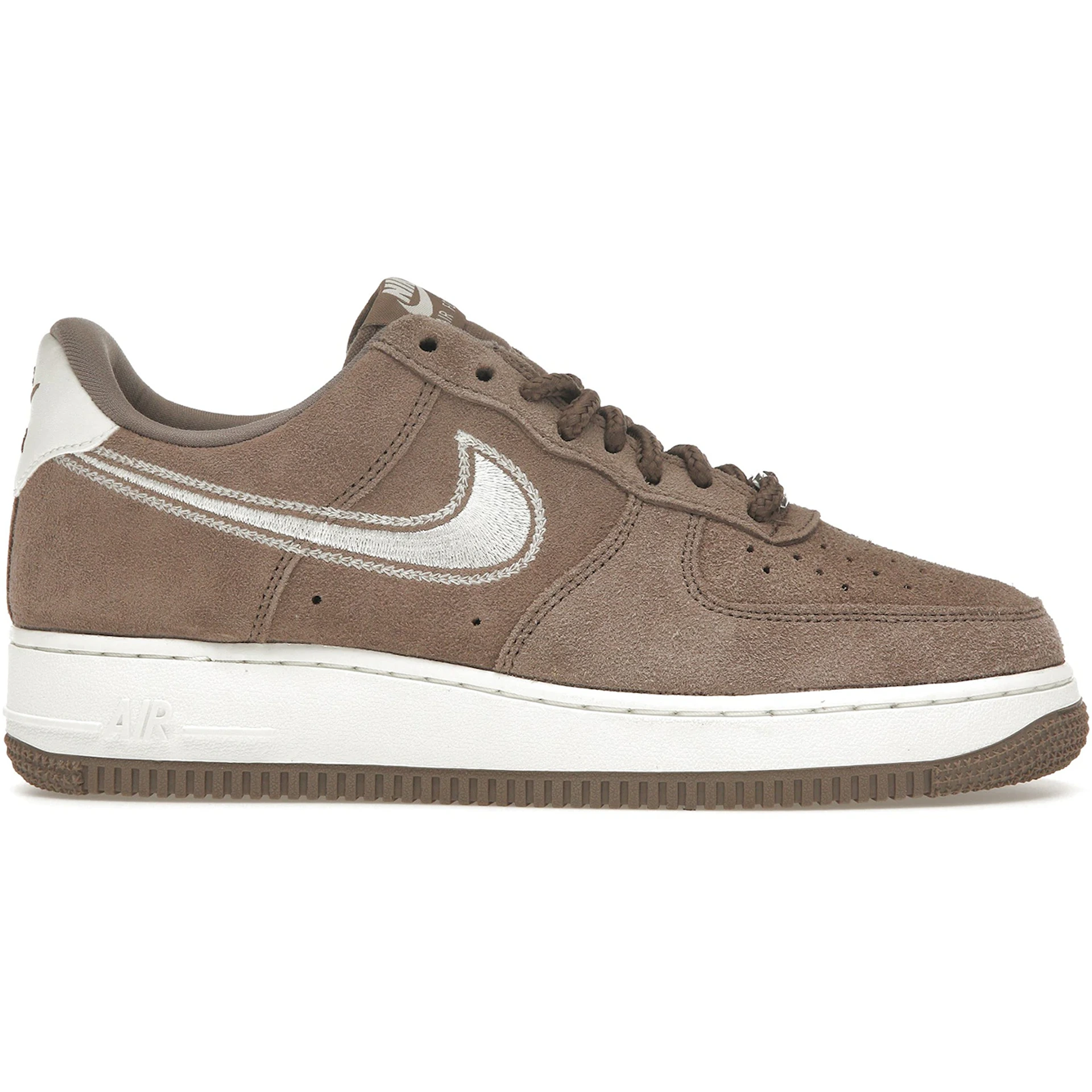 Nike Air Force 1 Low 07 LV8 Mink Brown Embroidered Swoosh 2 Nike Air Force 1 Low 07 LV8 Mink Brown Embroidered Swoosh