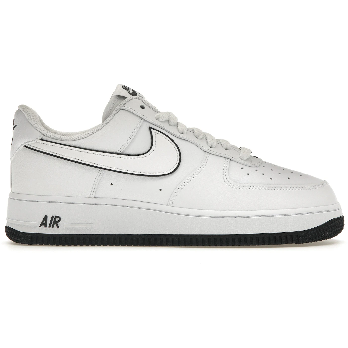 Nike Air Force 1 '07 Low White Black Outline Swoosh 2 Nike Air Force 1 '07 Low White Black Outline Swoosh