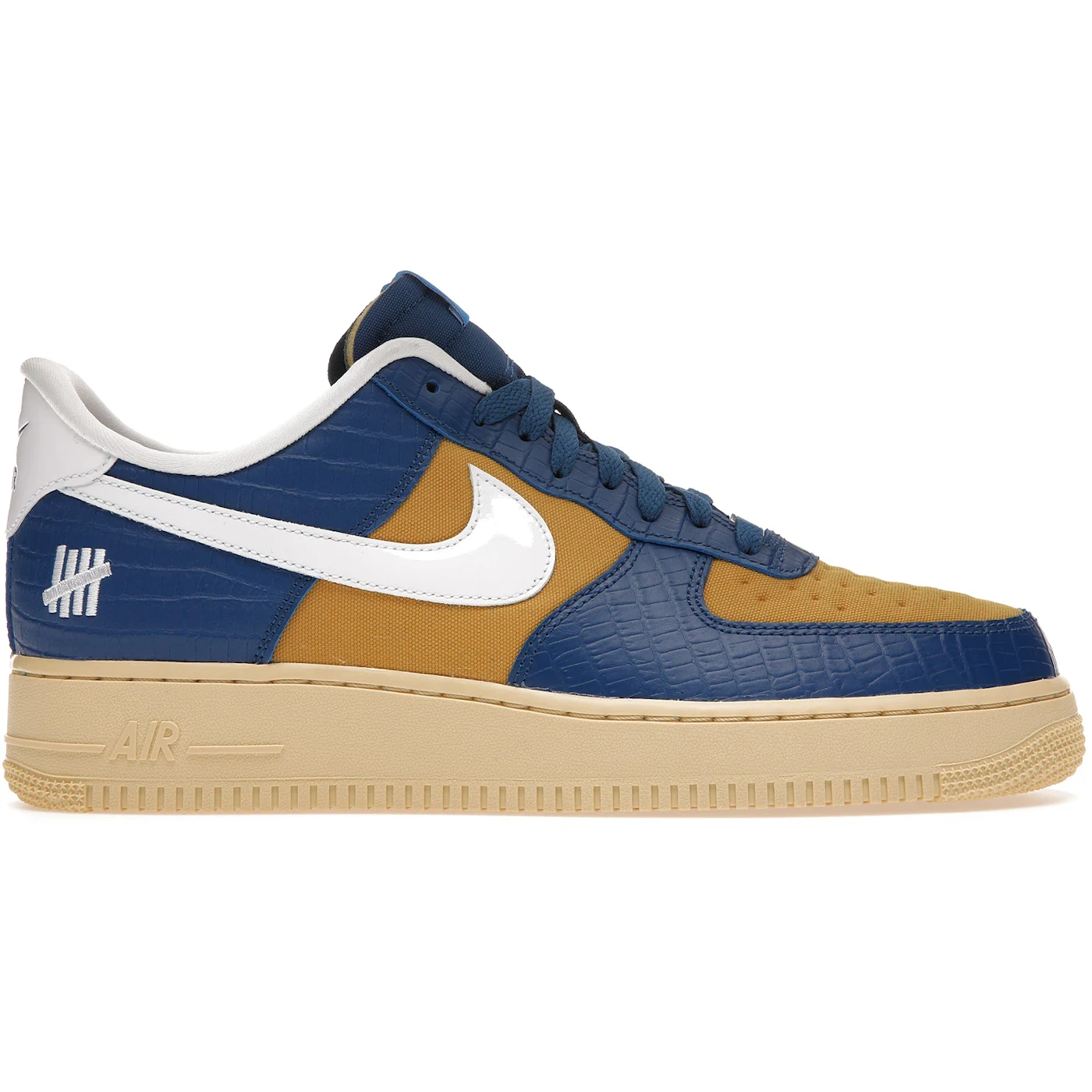 Nike Air Force 1 Low SP Undefeated 5 On It Blue Yellow Croc 2 Nike Air Force 1 Low SP Undefeated 5 On It Blue Yellow Croc
