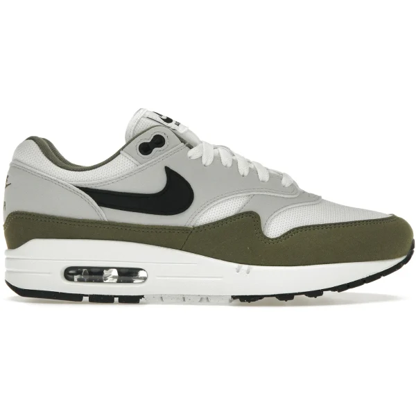 Nike Air Max 1 White Black Medium Olive