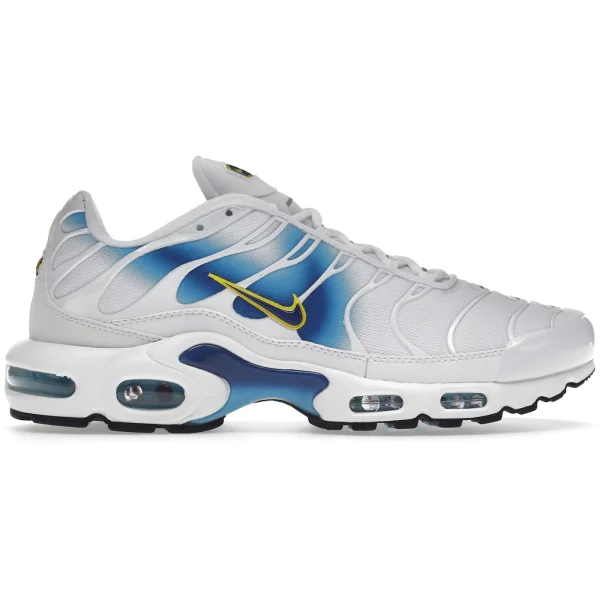 Nike Air Max Plus Spray Paint Swoosh White Blue