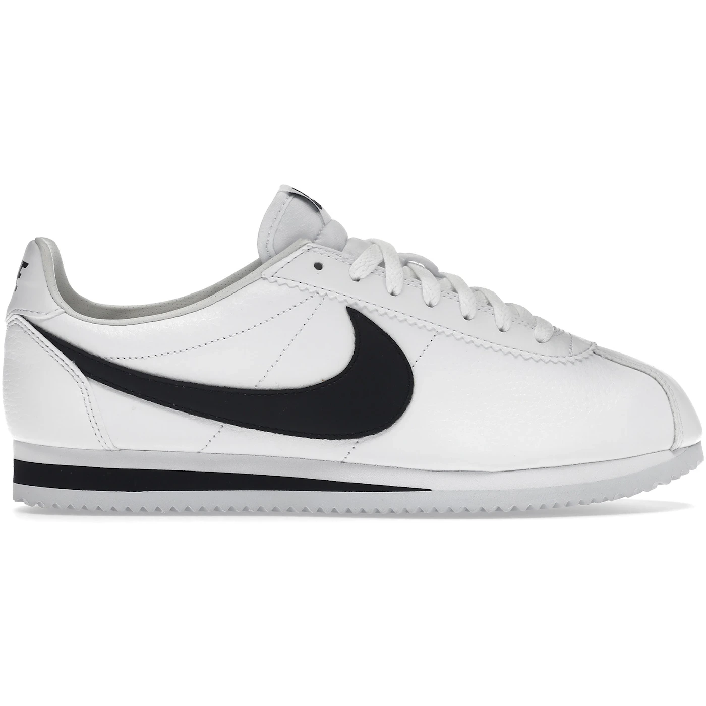 Nike Classic Cortez Leather White Black 2 Nike Classic Cortez Leather White Black