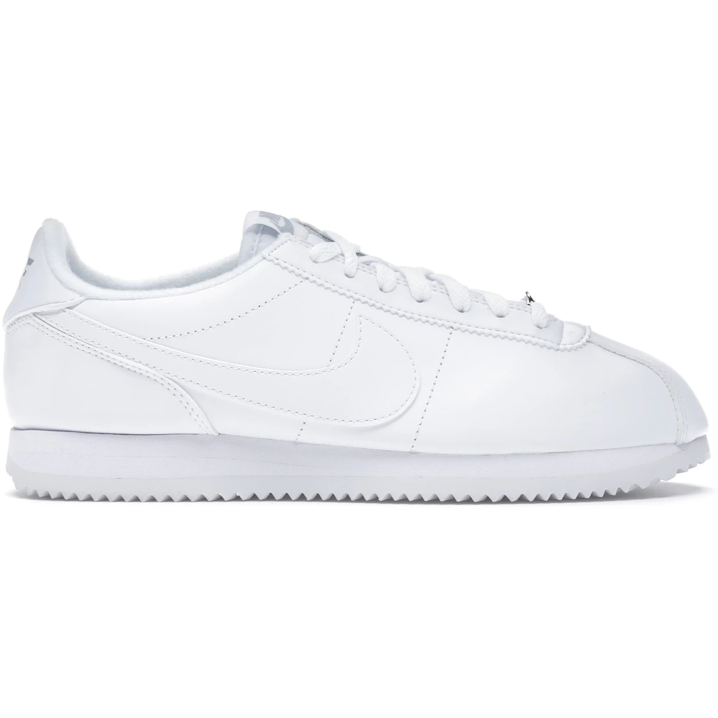Nike Cortez Basic Leather White White-Wolf Grey-Mtllc Silver