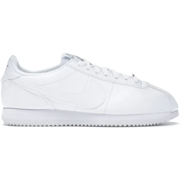 Nike Cortez Basic Leather White White-Wolf Grey-Mtllc Silver