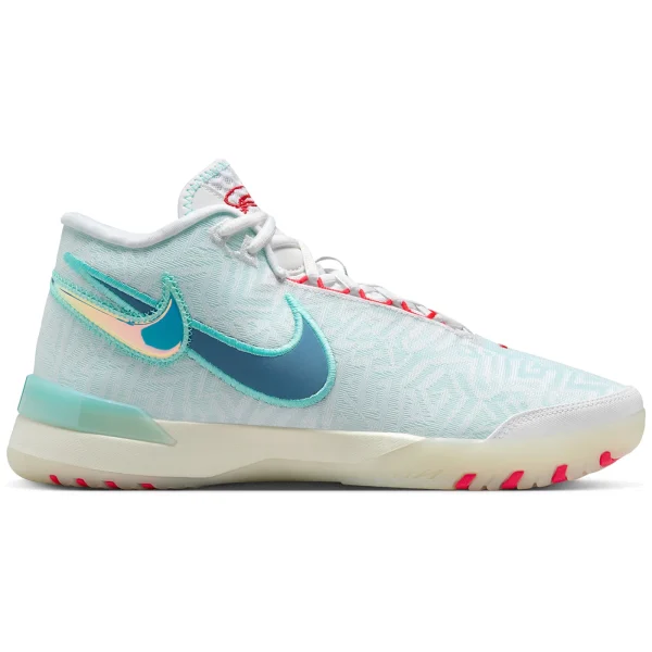 Nike LeBron NXXT Genisus White Aurora Green Siren Red Aegean Storm