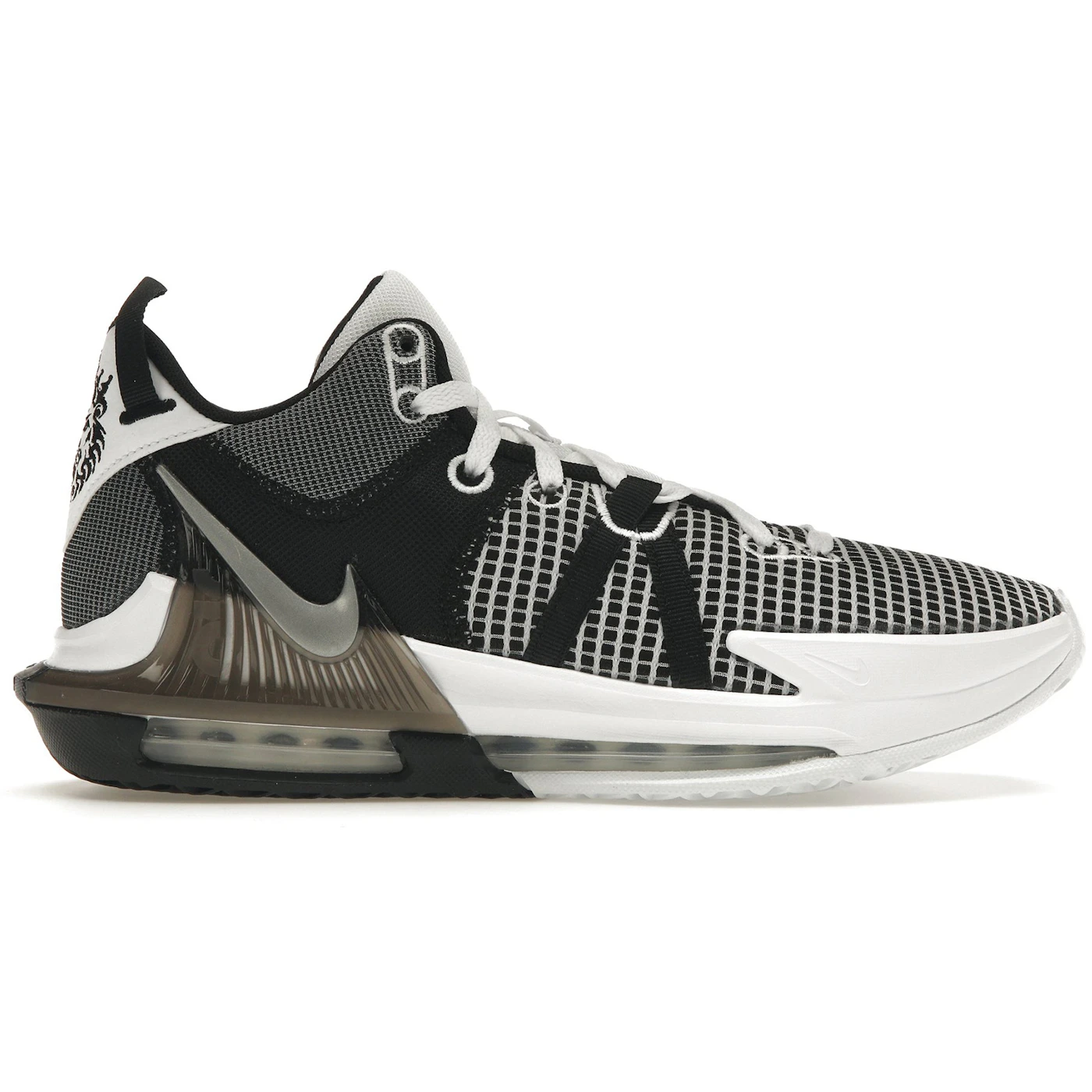Nike LeBron Witness 7 White Black Metallic Silver 2 Nike LeBron Witness 7 White Black Metallic Silver