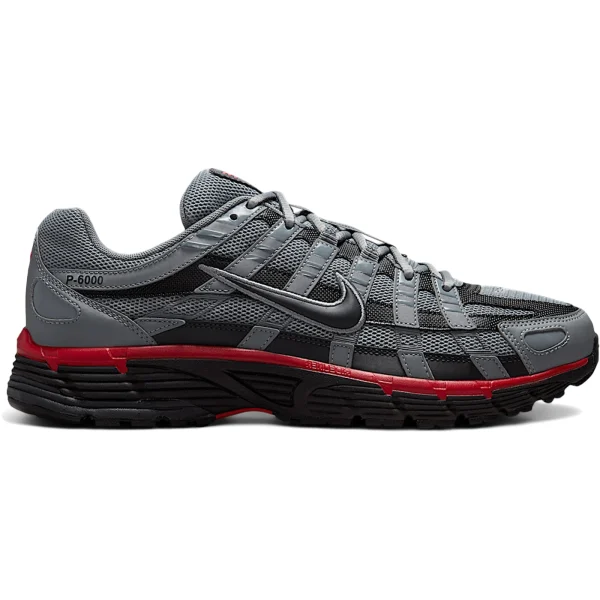 Nike P-6000 Cool Grey University Red
