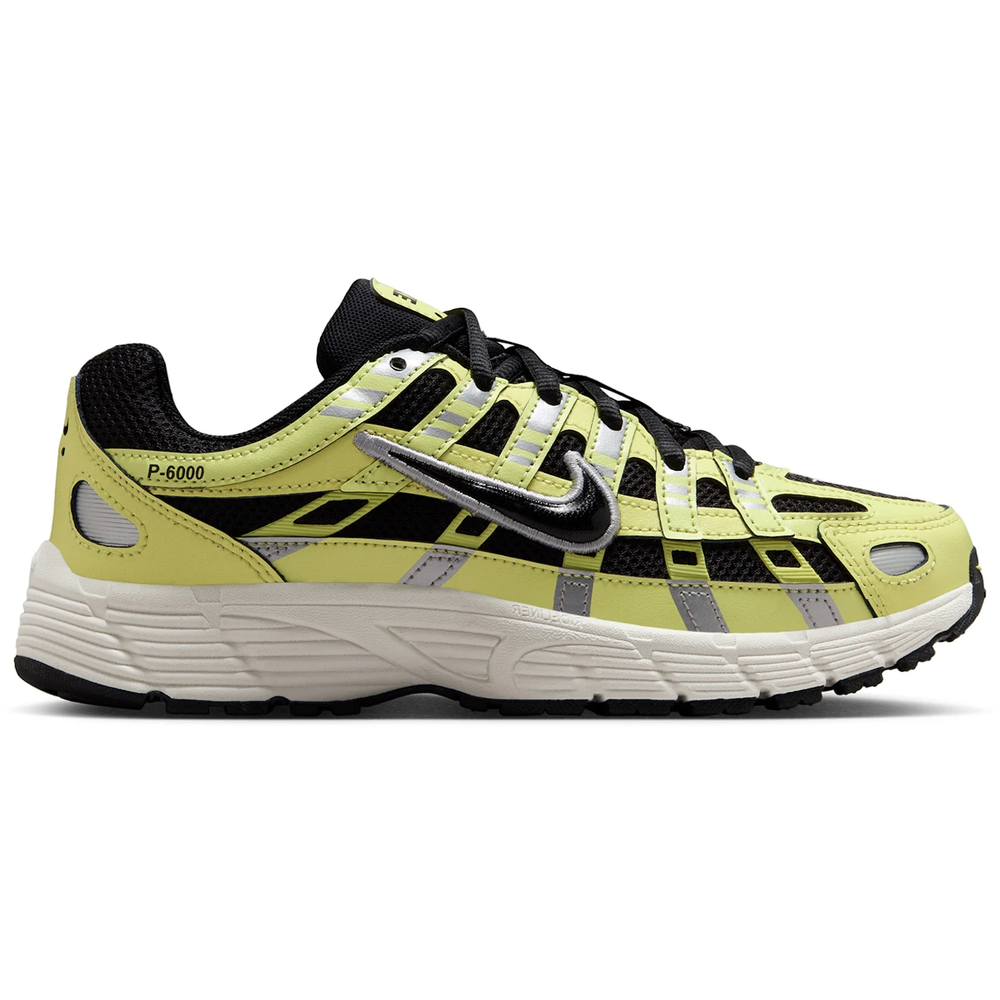 Nike P 6000 Light Lemon Twist Metallic Silver Sail Black GS 1 3