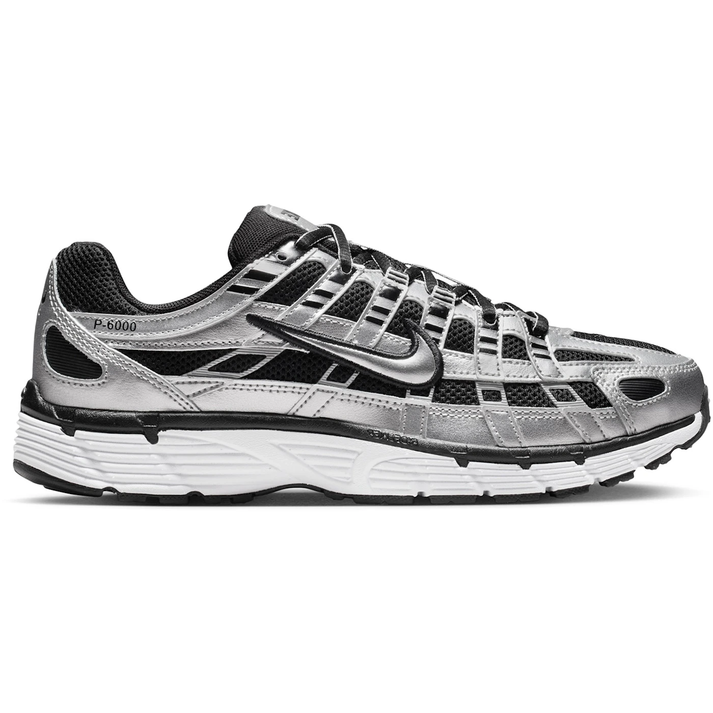 Nike P-6000 Metallic Silver Black White (Women's)